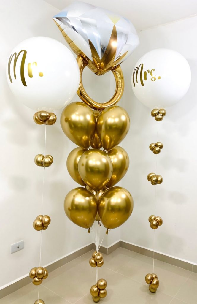 Bouquet Gold Mr. y Mrs. - Imagen 2