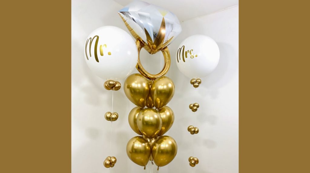 Bouquet Gold Mr. y Mrs.