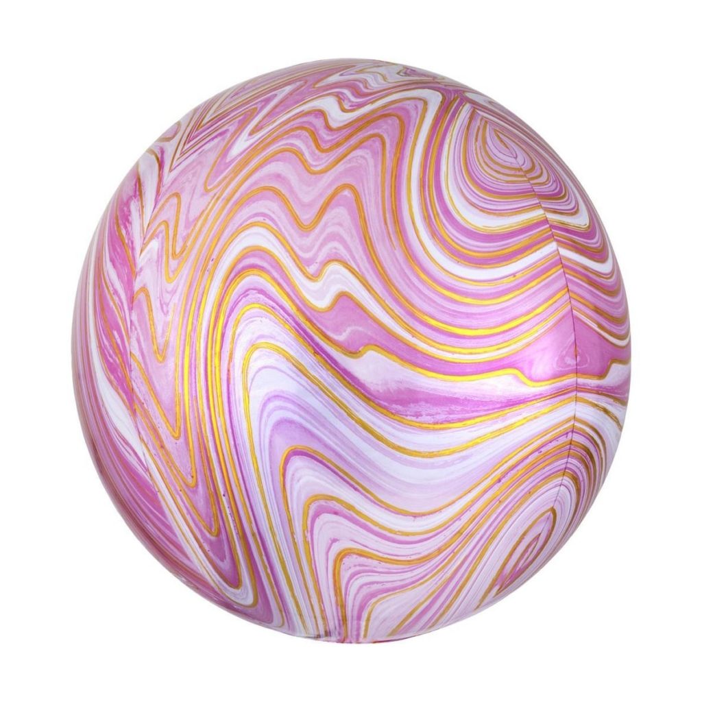 Globo Orbz Marblez Mezcla Rosado Blanco Dorado Image 1